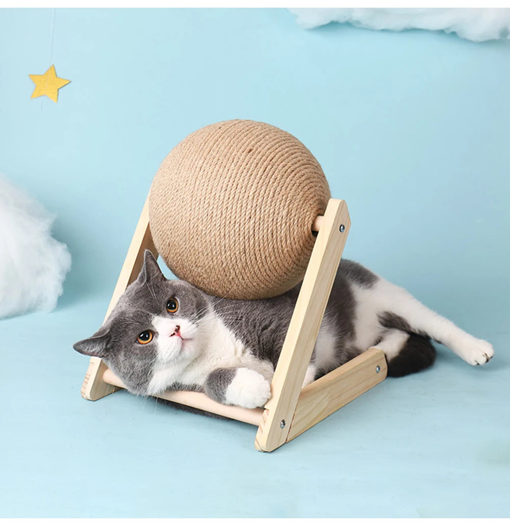 Cat Scratching Ball Toy Kitten Sisal Rope