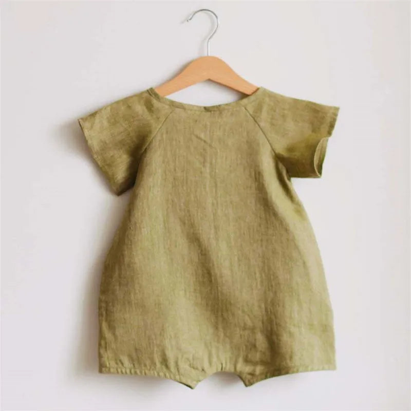 Linen Cotton Baby Boys Rompers