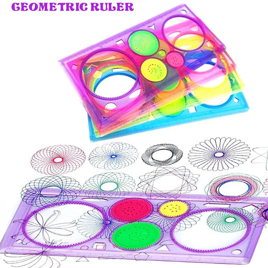Geometry Spirograph Drawing Stencil Set Kids Educational Toy