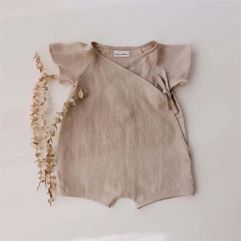 Linen Cotton Baby Boys Rompers