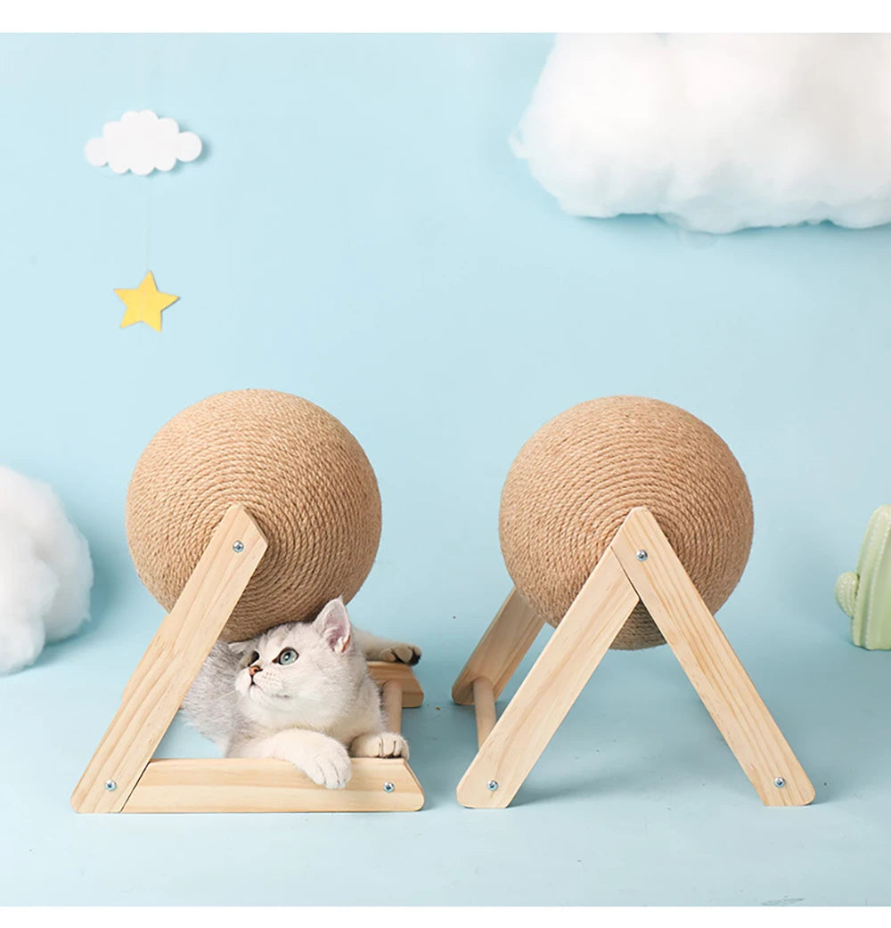 Cat Scratching Ball Toy Kitten Sisal Rope