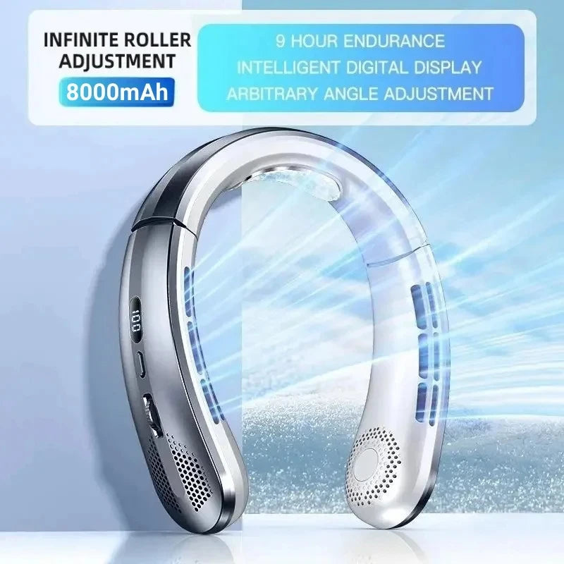 USB Portable Mini Neck Fan 8000mAh