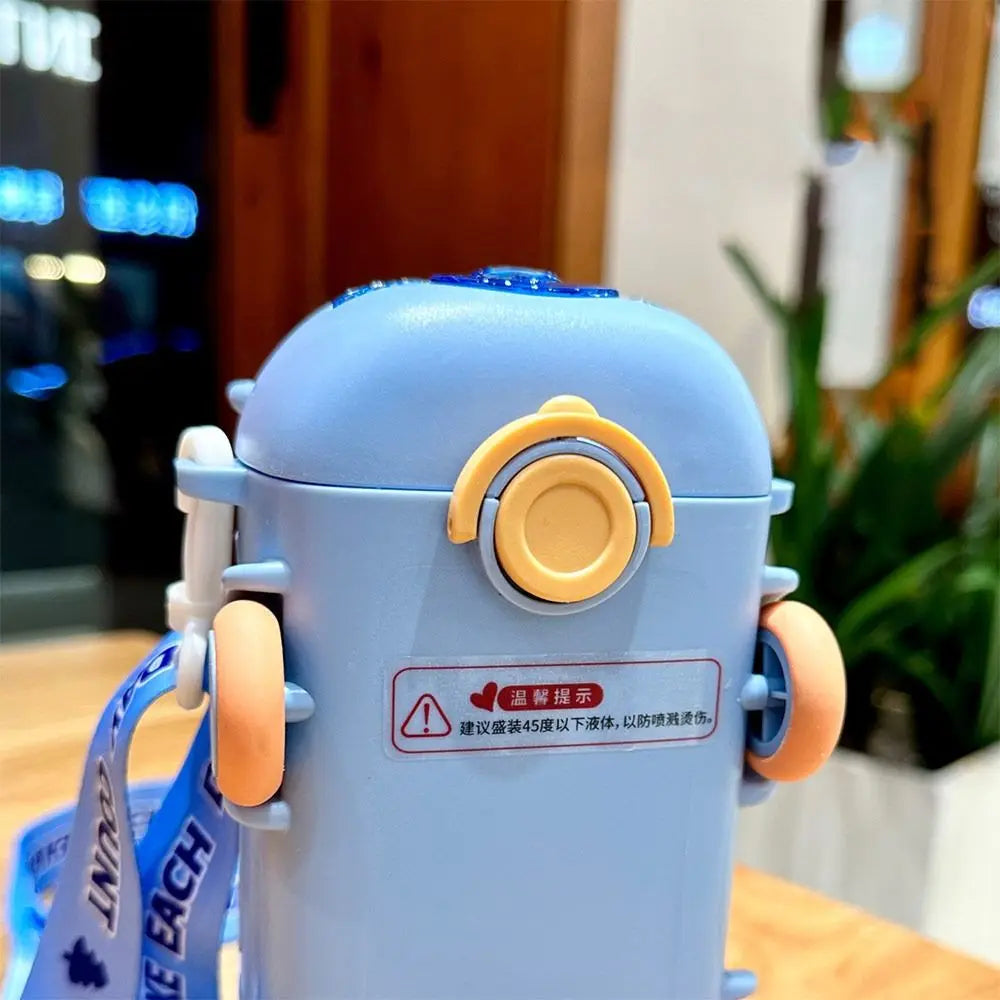 Cartoon Bus Straw Cup for Kids