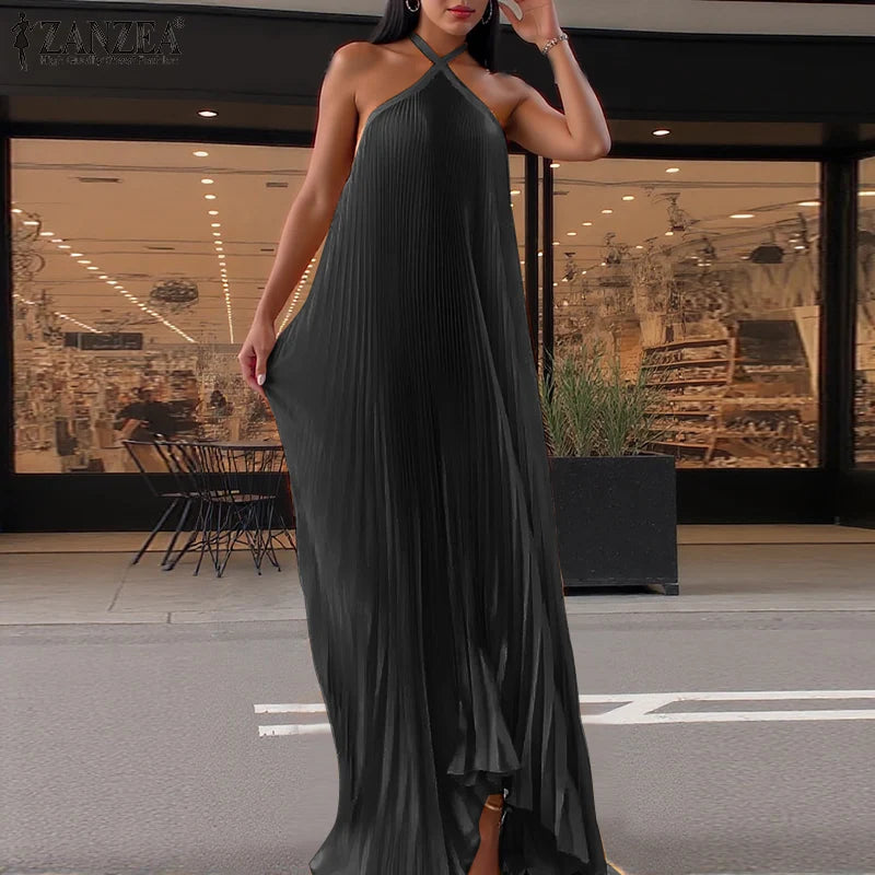Moonlight Flow – Backless Long Robe Dress