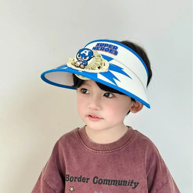 Disney Kids Cooling USB Chargeable Sun Protection Fan Hat