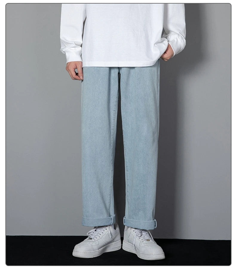 Straight Denim Wide-leg Jeans