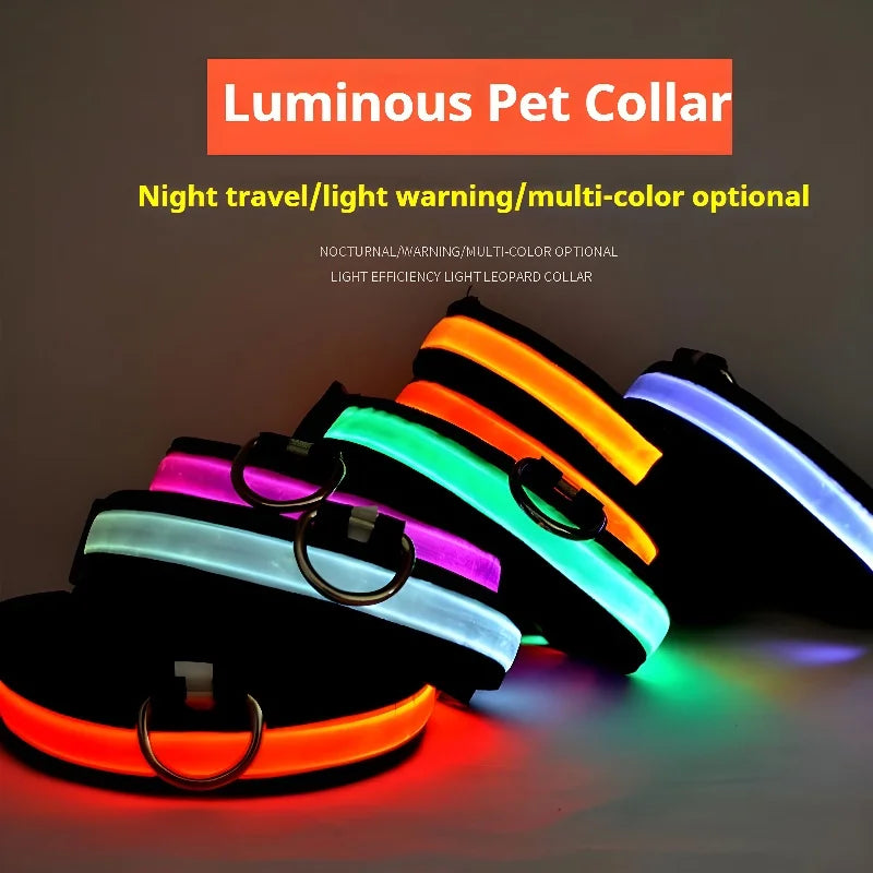 Nylon LED Night Dog Collar