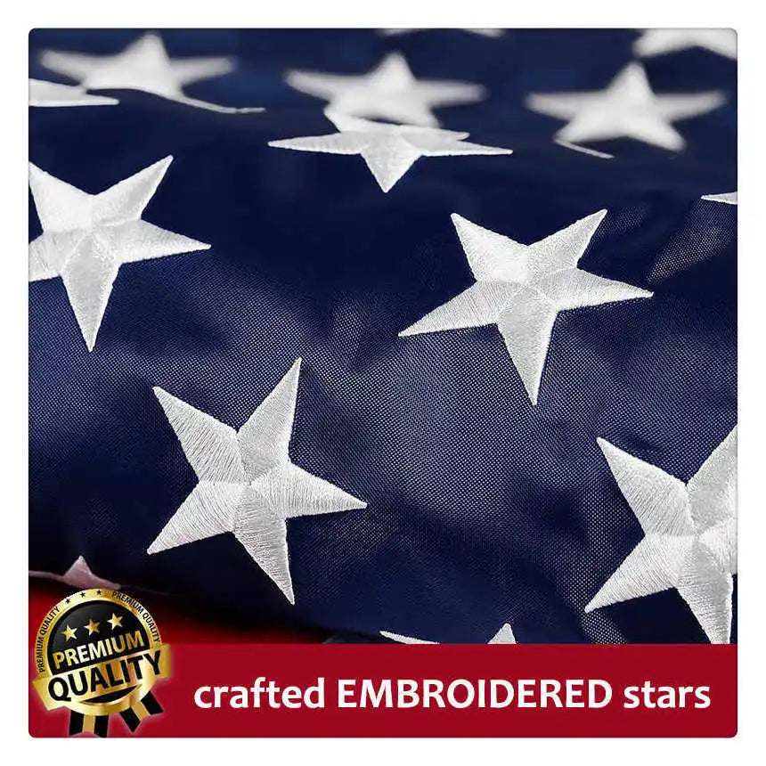 Oxford Nylon American Flag Embroidered Stars