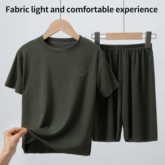 Children's ice silk pajamas