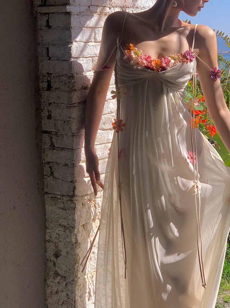 Boho Glow – Elegant Vacation Maxi Dress
