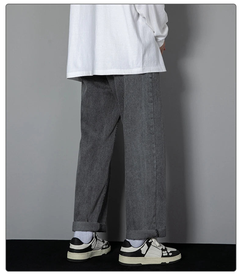 Straight Denim Wide-leg Jeans