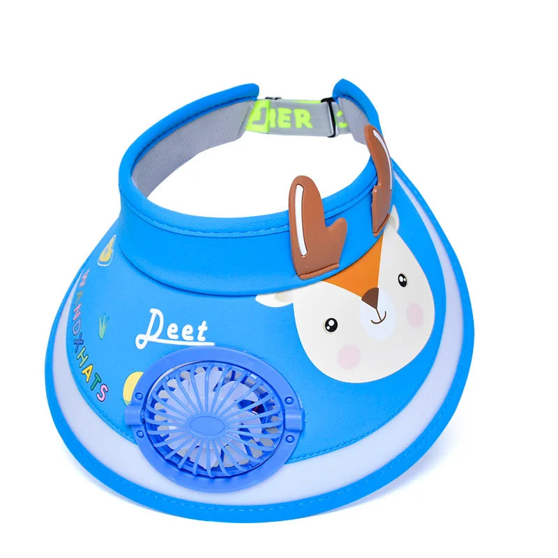 UV Protection Charging Fan Cap