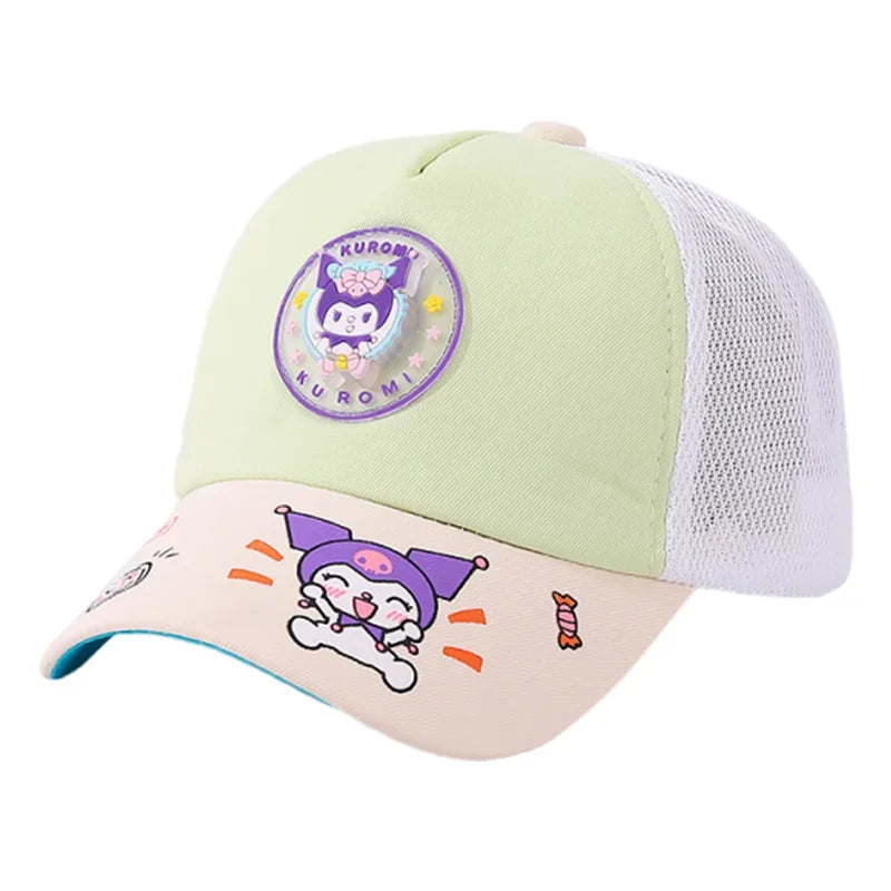 Anime Cartoon Sanrio Kuromi Caps 2-8 Years Kids Mesh Hat