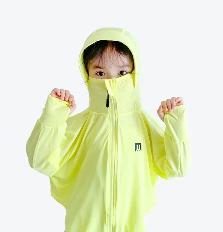 Kids UV Resistant Ice Silk Sun Protection Hoodie