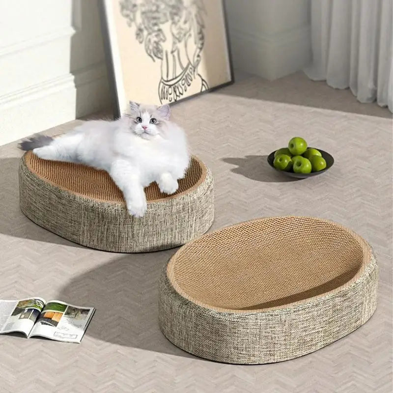 Oval Shaped Sisal Scratch Pad For Cats