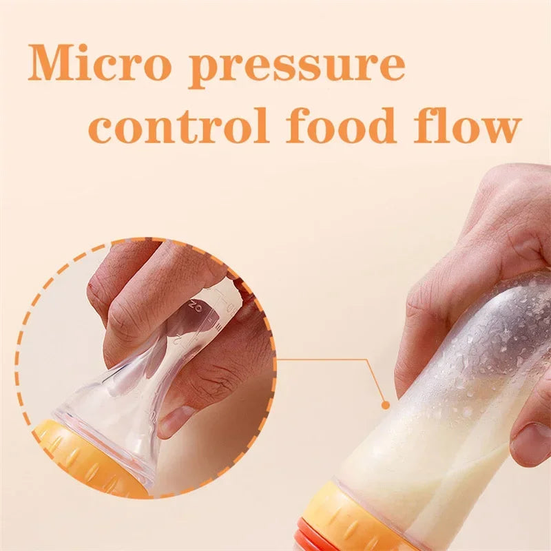 Squeeze Spoon Milk Feeding Bottle
