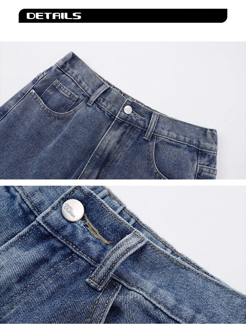 Straight Denim Wide-leg Jeans