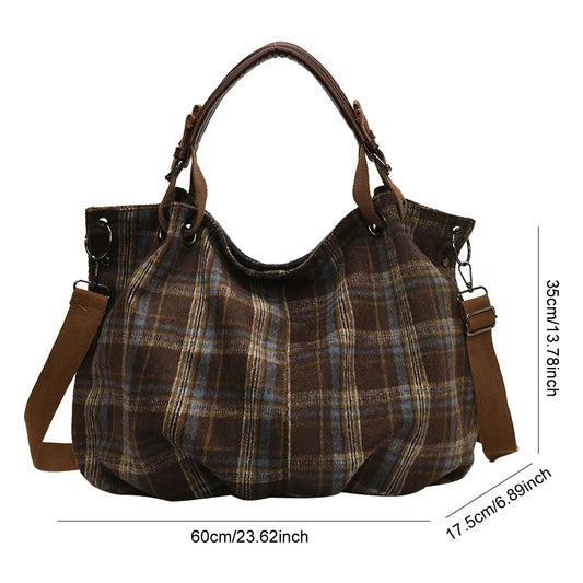 Vintage Corduroy Tote Shoulder Bags