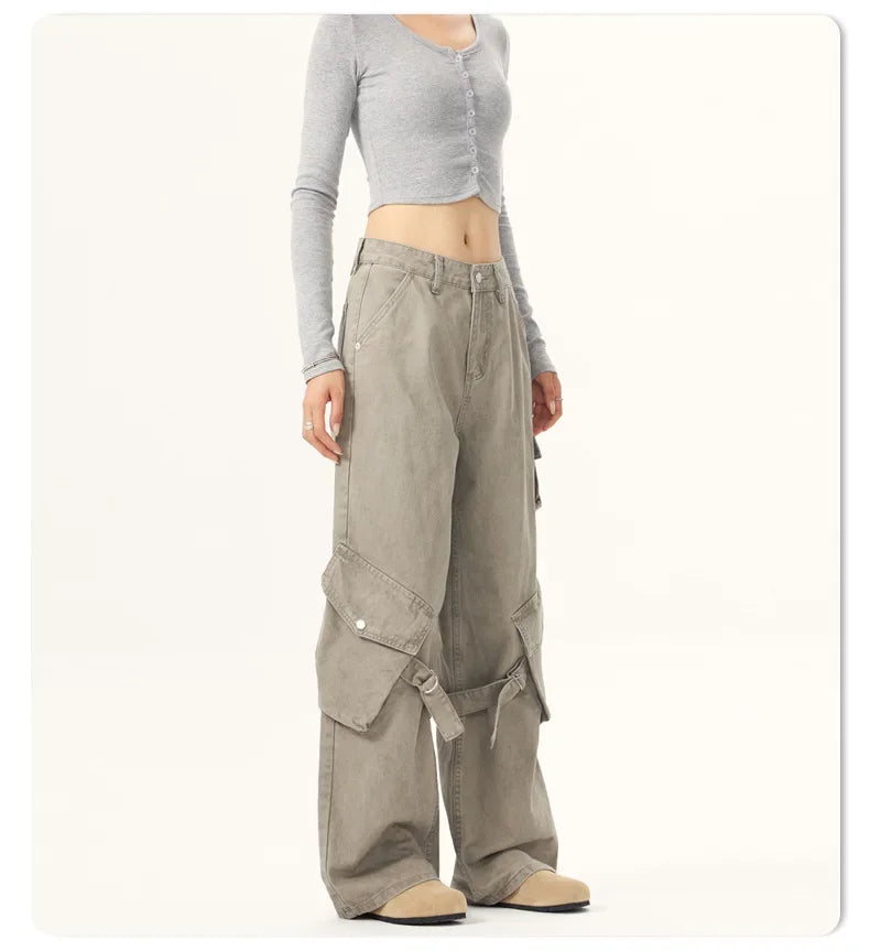 American Retro Casual Wide Leg Pants