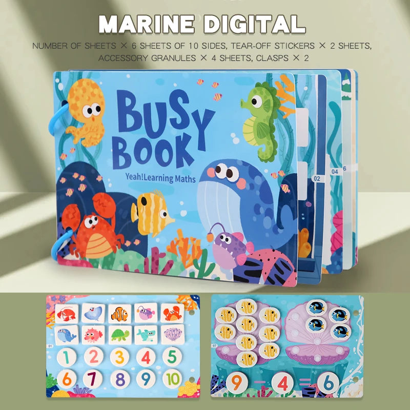 Montessori Baby Busy book Early Learning Education Toy