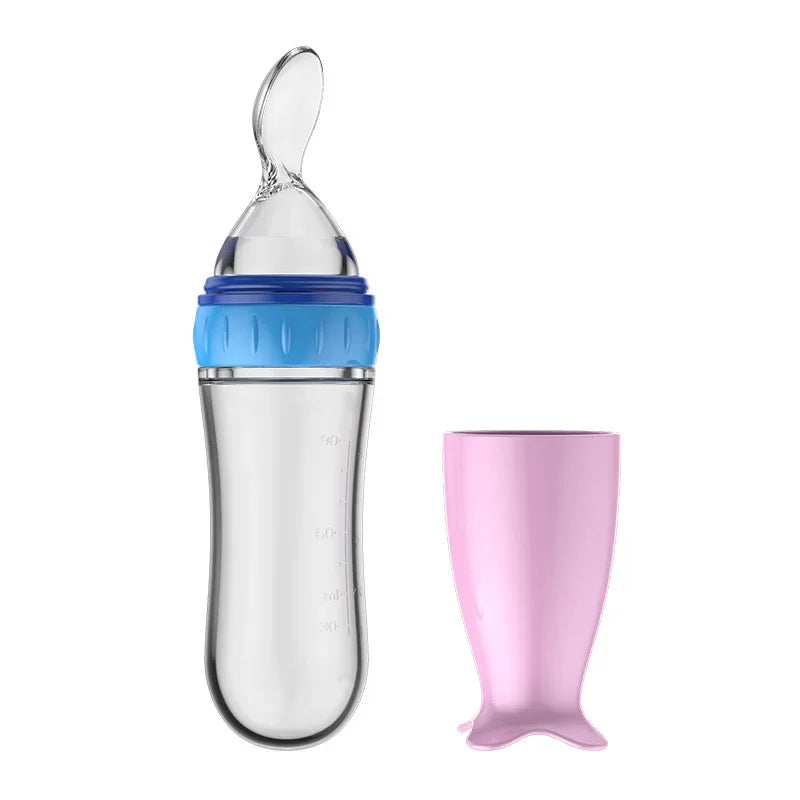Squeeze Spoon Milk Feeding Bottle