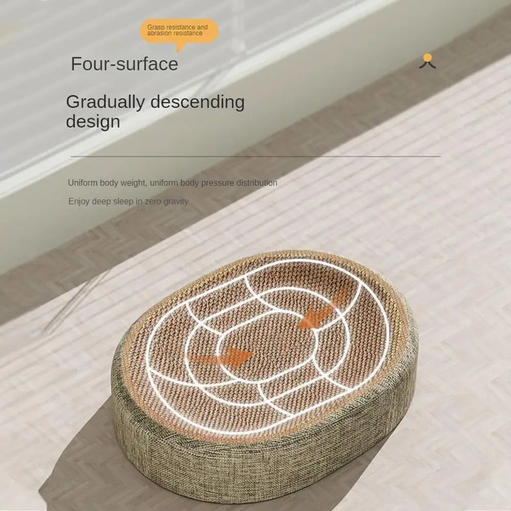 Oval Shaped Sisal Scratch Pad For Cats