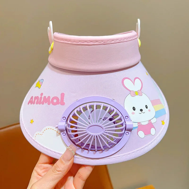 Children's Girls Boys Sun Protection Fan Hat