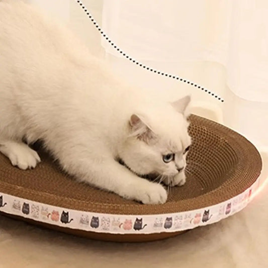 Cat Scratcher Cardboard Round Oval Cat Scratch Pad