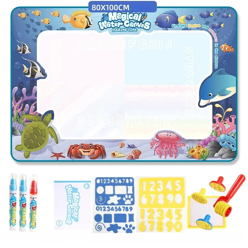 Magic Water Drawing Mat With Reusable Magic Pen Montessori Educational Toys