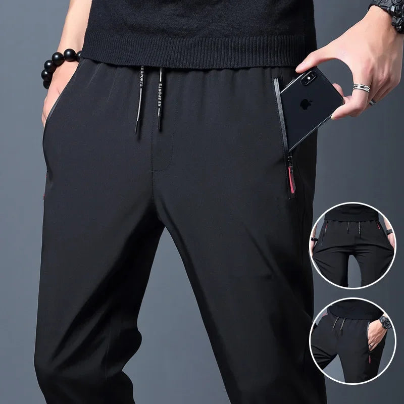 Slim Fit Elastic Waist Jogger Pants
