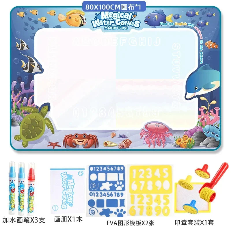 Magic Water Drawing Mat With Reusable Magic Pen Montessori Educational Toys