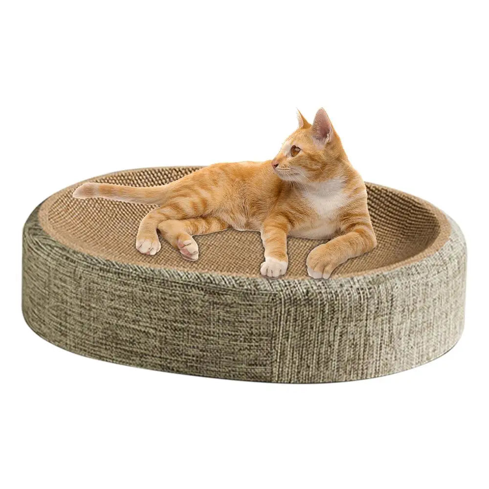 Oval Shaped Sisal Scratch Pad For Cats