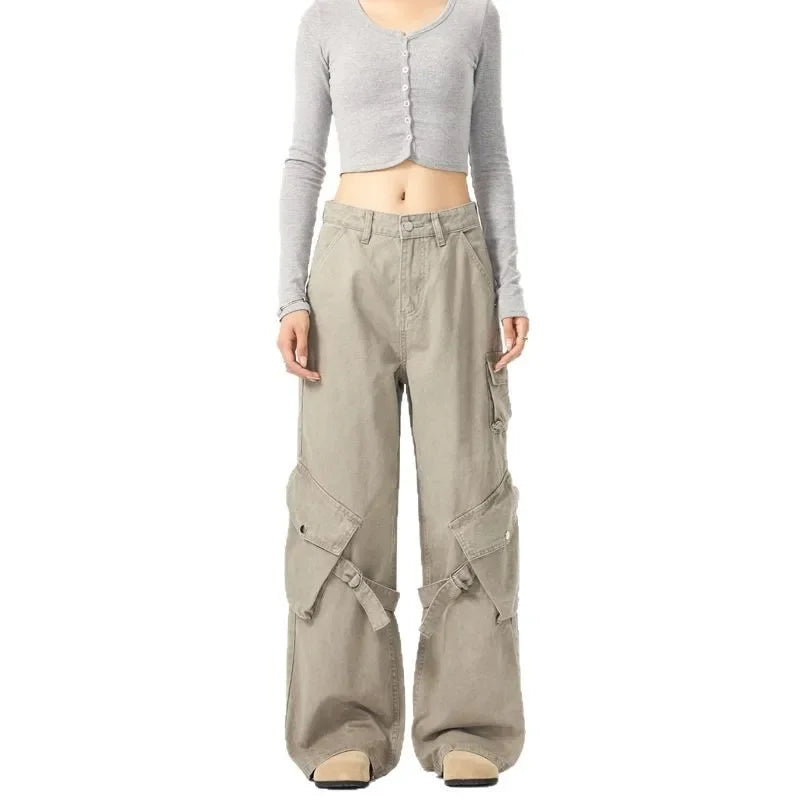 American Retro Casual Wide Leg Pants