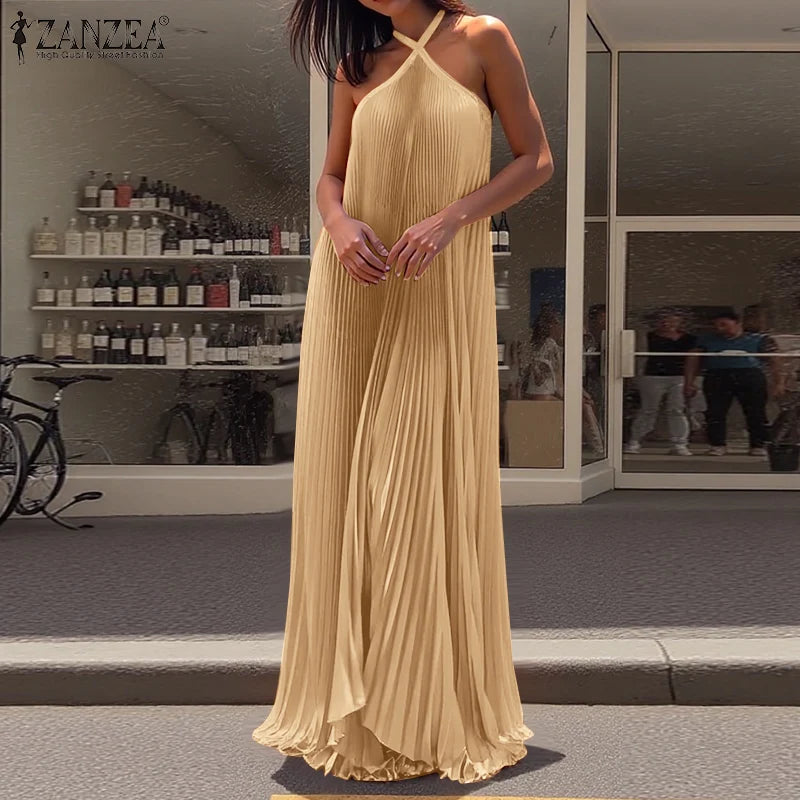 Moonlight Flow – Backless Long Robe Dress