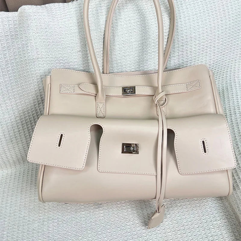 Square Buckle Design Luxury Handbag