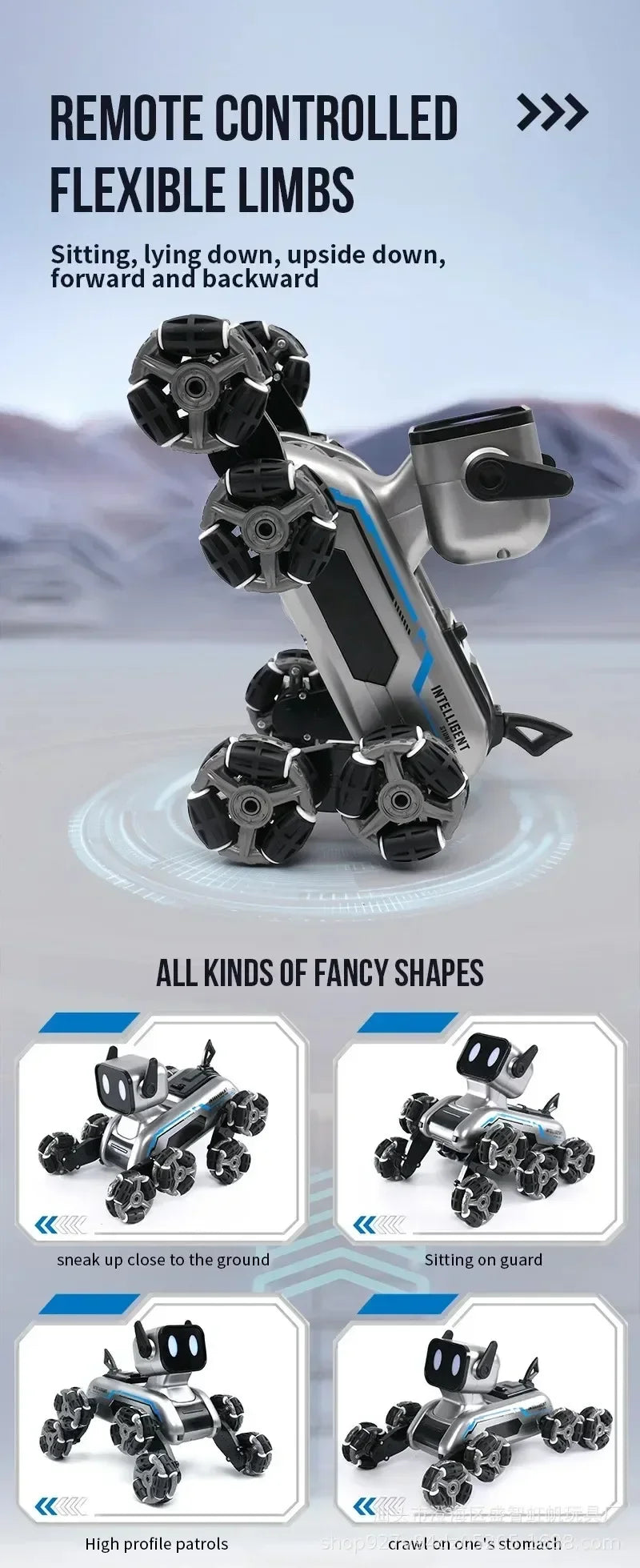 2.4Ghz RC Intelegent Robot Dog Stunt Dog