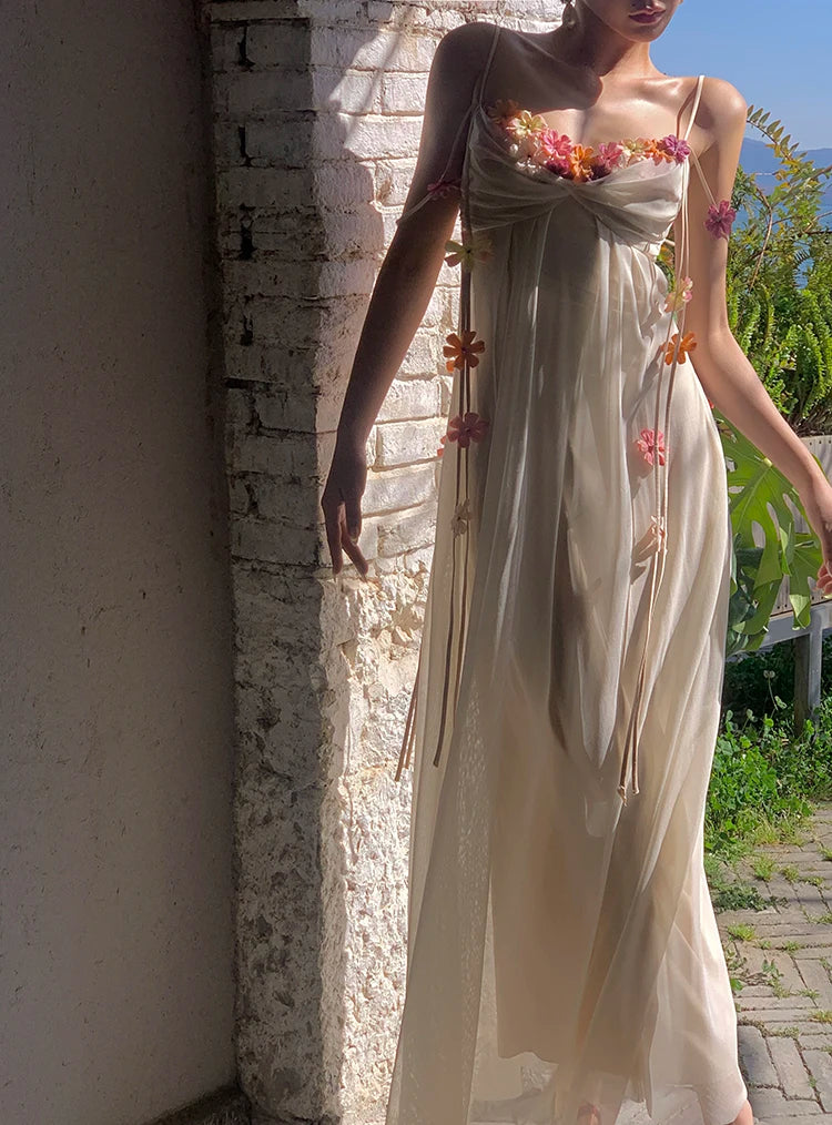 Boho Glow – Elegant Vacation Maxi Dress
