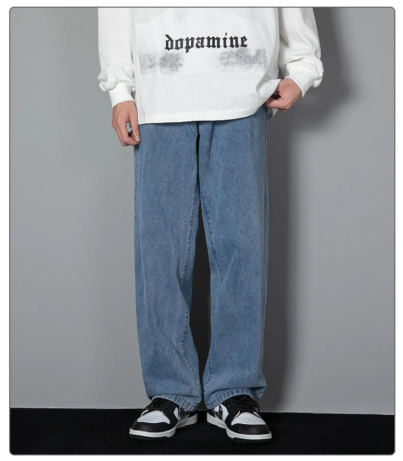 Straight Denim Wide-leg Jeans