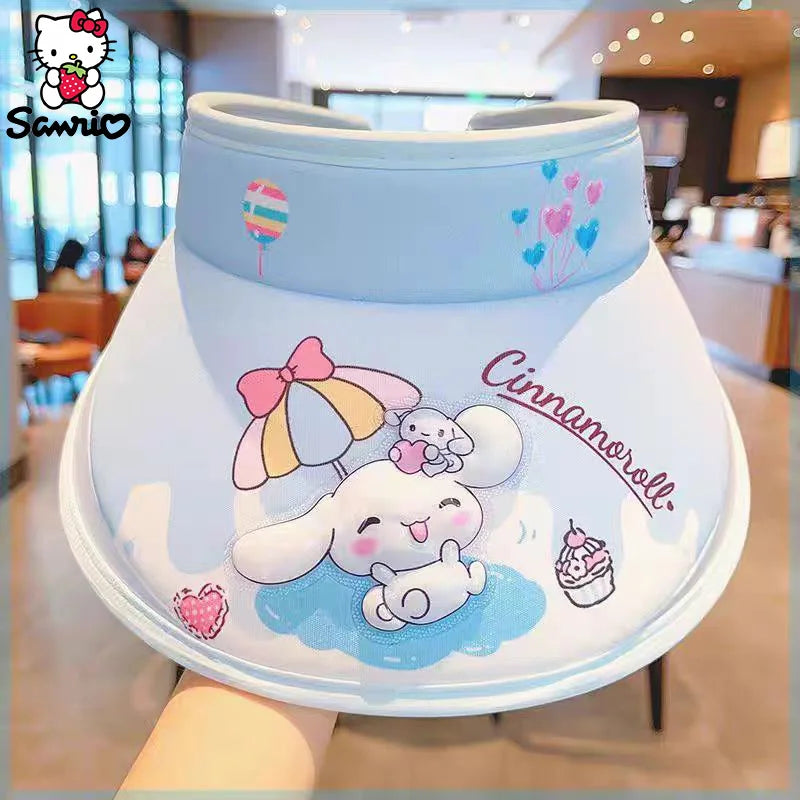 Kuromi Summer Sun Protection kids Hat Hats for Girl Anime
