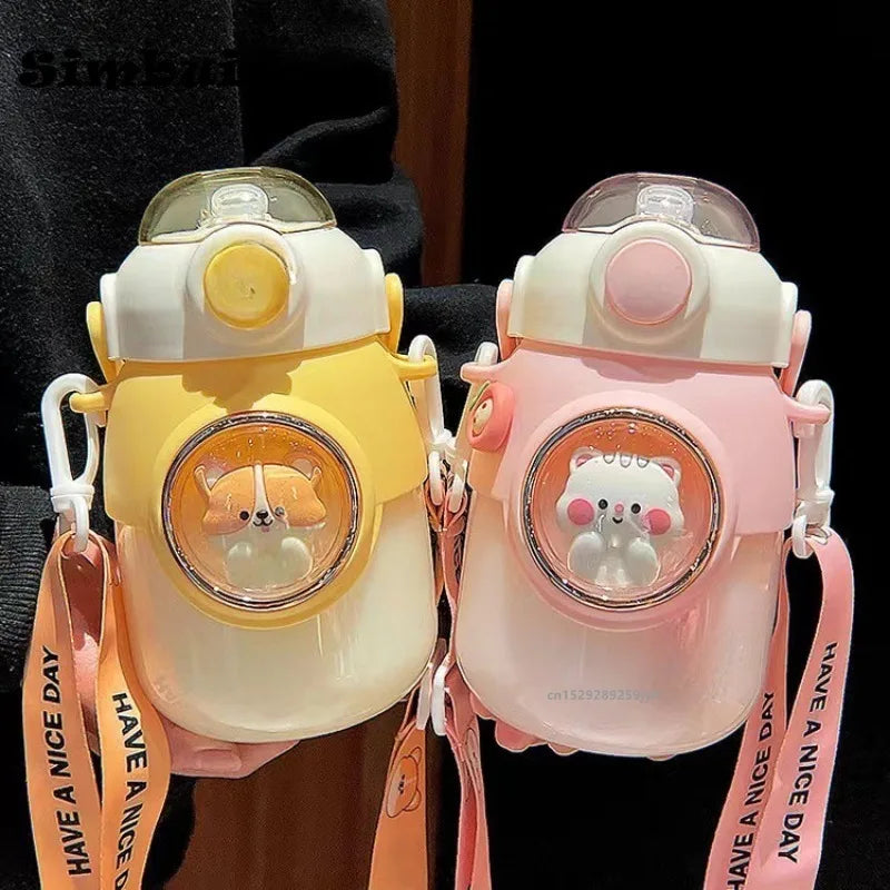 Kids Water Bottles With Straw / 820ml