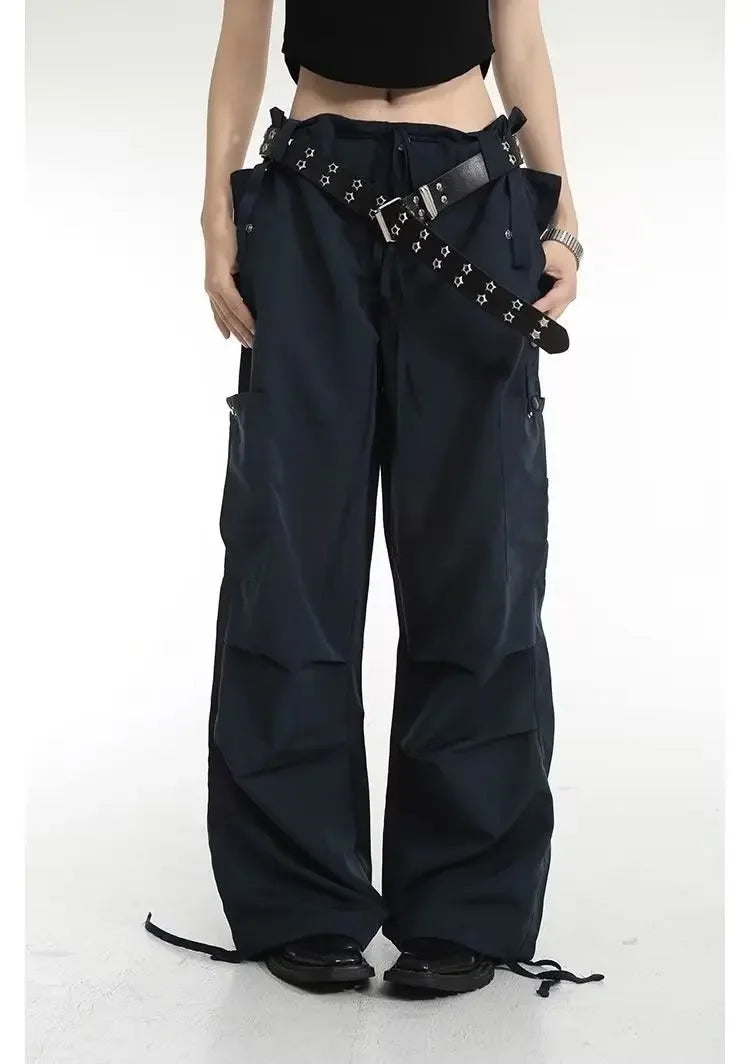 American Retro Street Girl Workwear Pants
