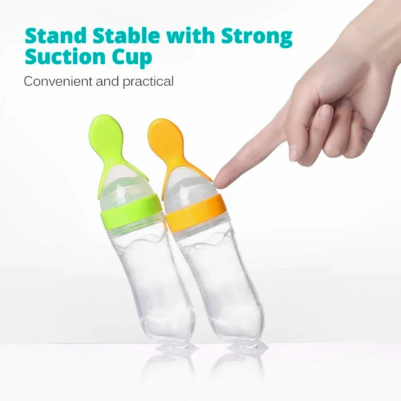 Squeeze Spoon Milk Feeding Bottle