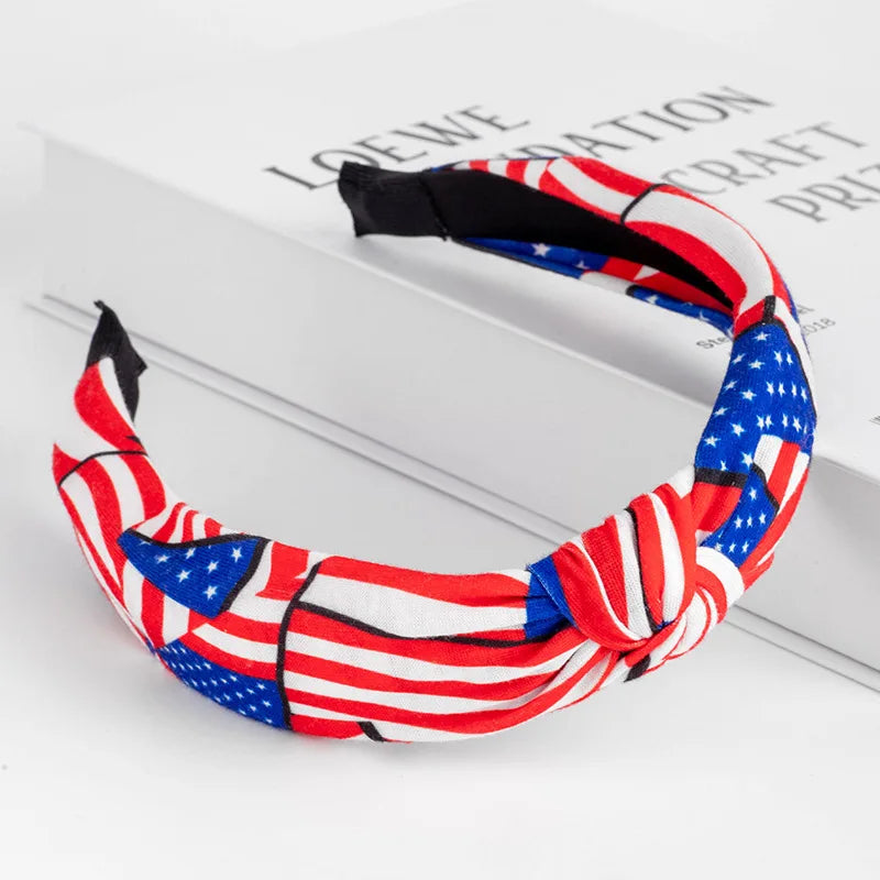 USA Fourth of July Flag Print Headband