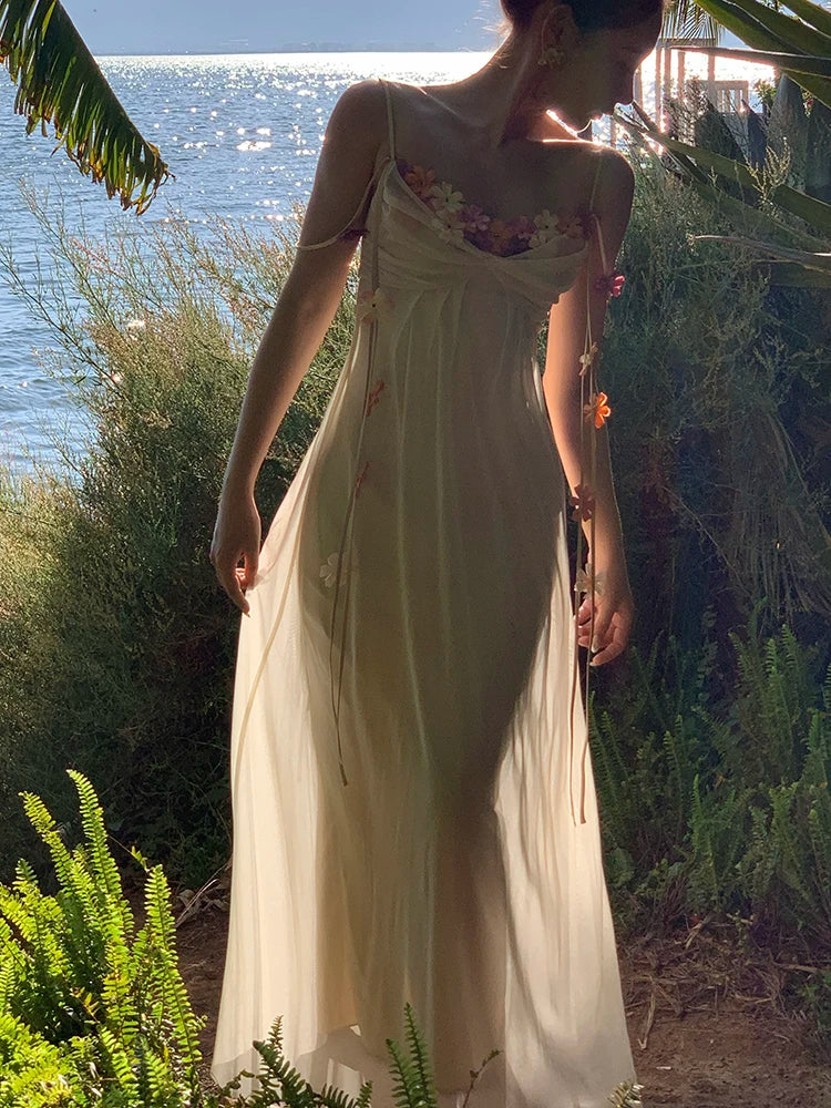 Boho Glow – Elegant Vacation Maxi Dress