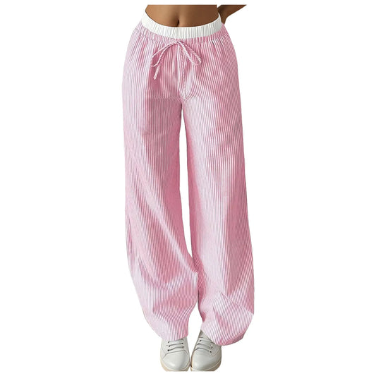 Cotton And Linen Wide-Led Sweatpants
