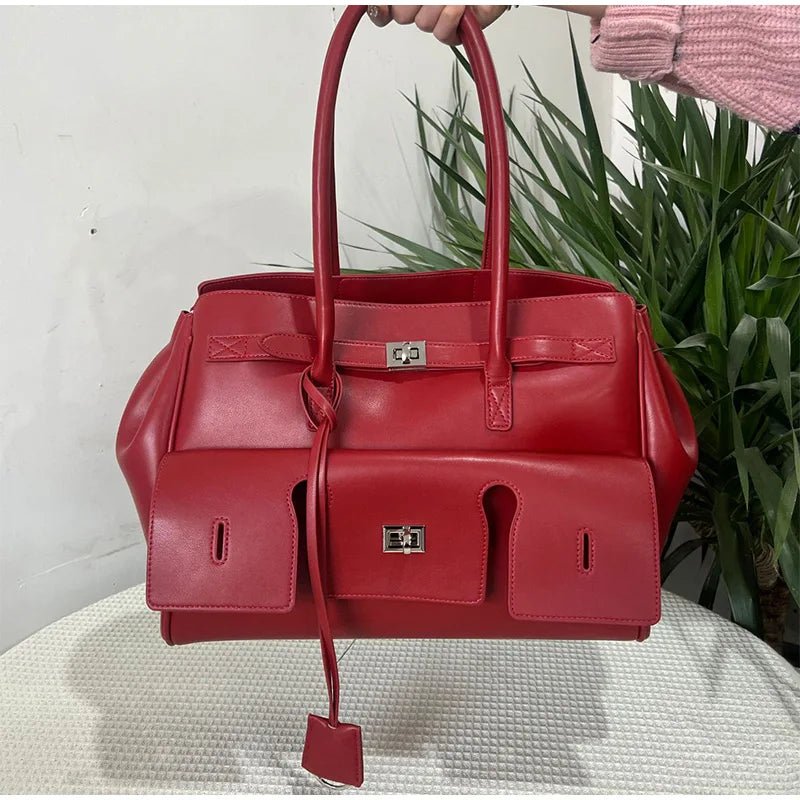 Square Buckle Design Luxury Handbag