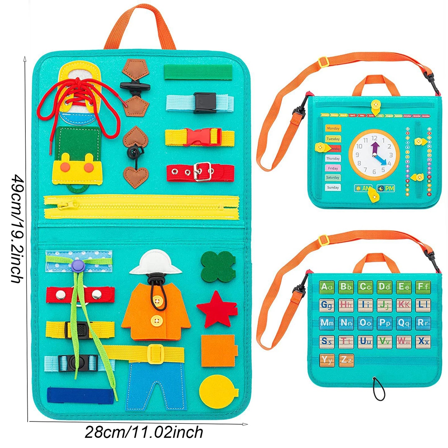 Montessori Busy Board Activities Education Toys Basic Dress Motor Skills
