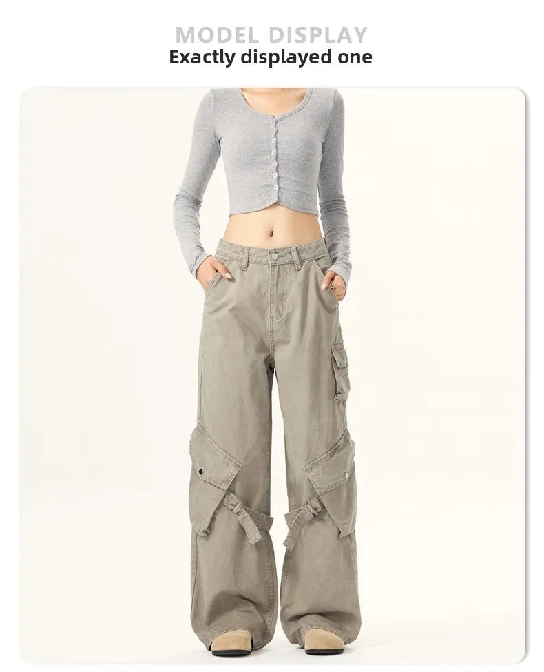 American Retro Casual Wide Leg Pants