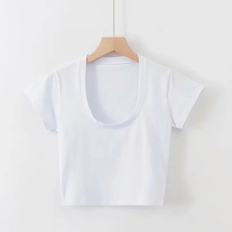 U-Neck High Waist T Shirt