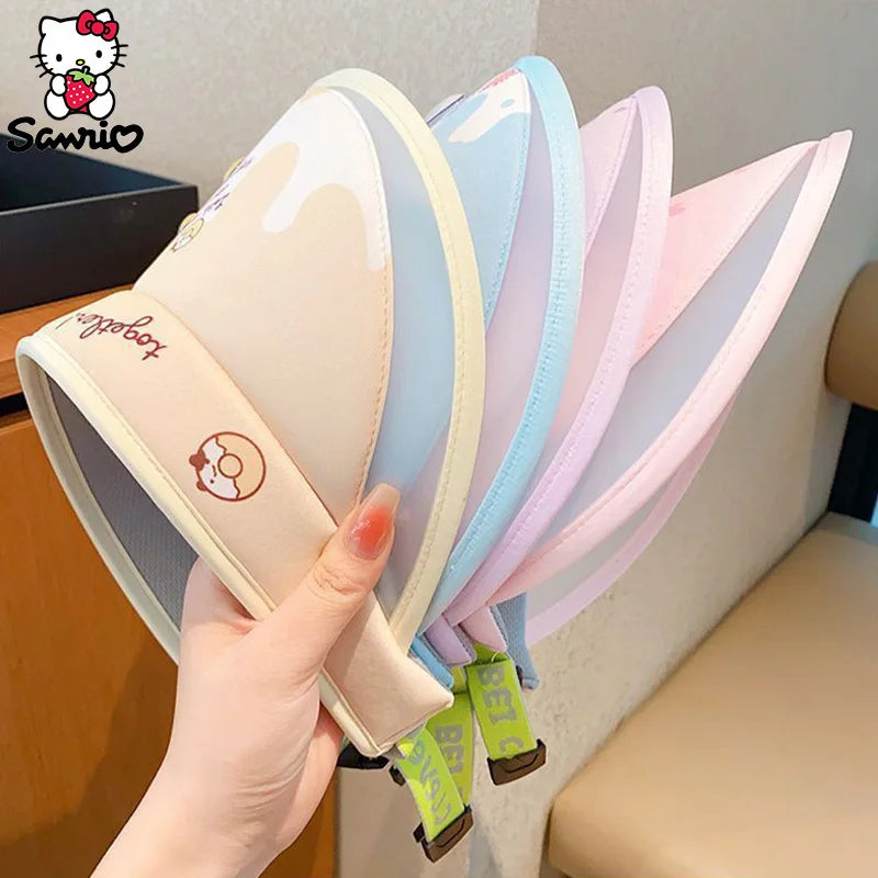 Kuromi Summer Sun Protection kids Hat Hats for Girl Anime